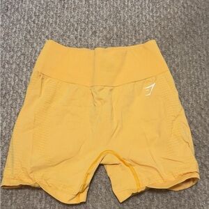 Yellow Gymshark Women's Shorts